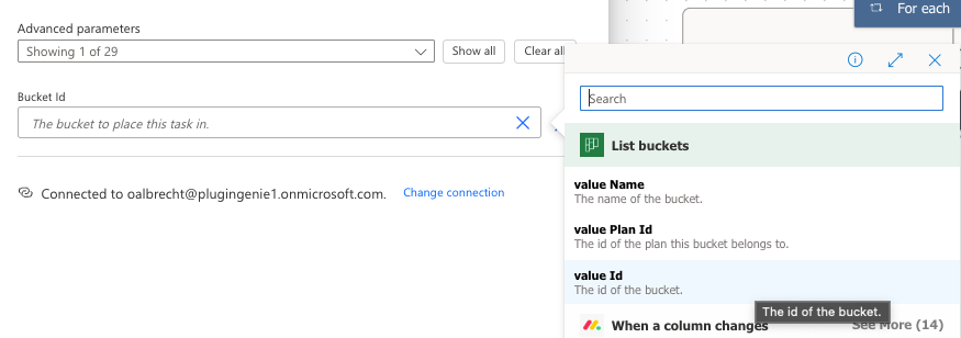 Bucket Id custom value with dynamic content