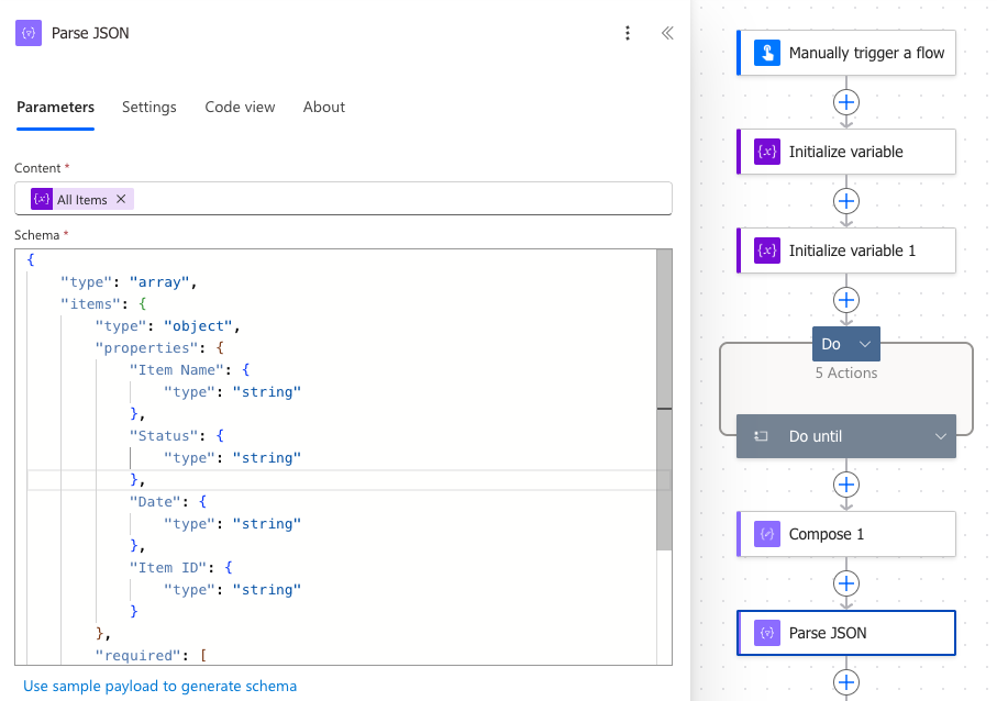 Parse JSON