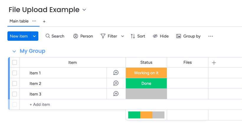 monday.com board example
