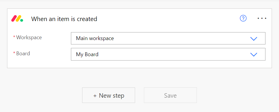 Select workspace and board